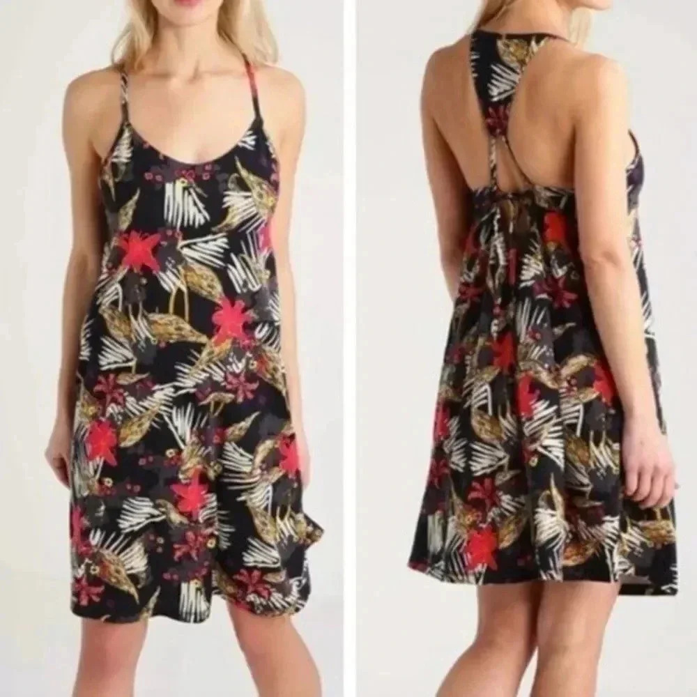 Patagonia Floral Halter A Line Dress